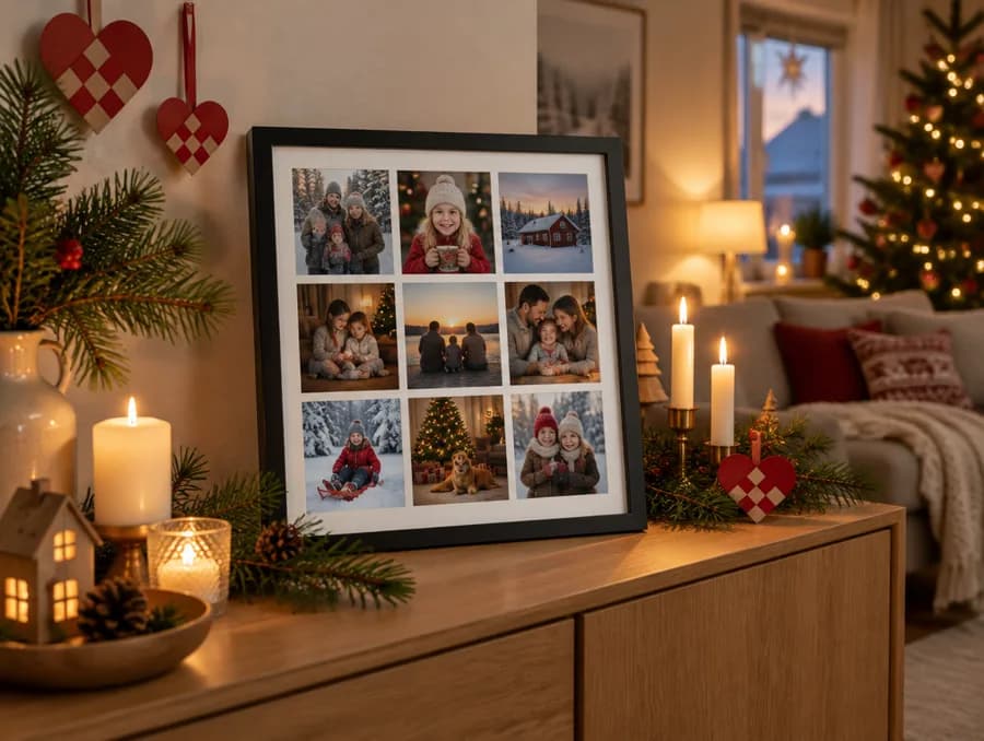 Fotocollage i ramme